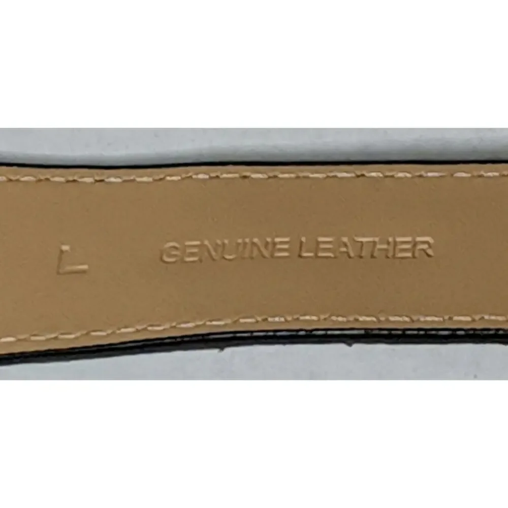Talbots Quilted Leather Belt L